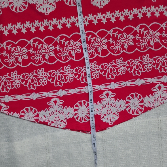 NWOT  SJS PINK/WHITE EMBROIDERED SLEEVELESS TOP TIE FRONT - SIZE MEDIUM - Picture 7 of 7